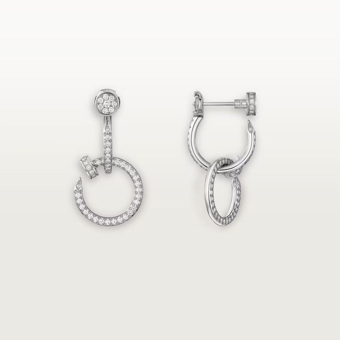 [⭐JeweliWhal]JUSTE FULL DIAMOND DOUBLE EARRINGS