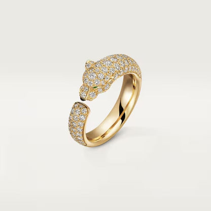 [⭐JeweliWhal]PANTHERE FULL DIAMOND SMALL RING