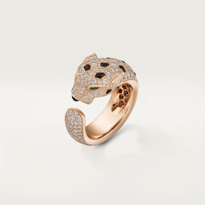 [⭐JeweliWhal]PANTHERE SPOTTED FULL DIAMOND MEDIUM RING