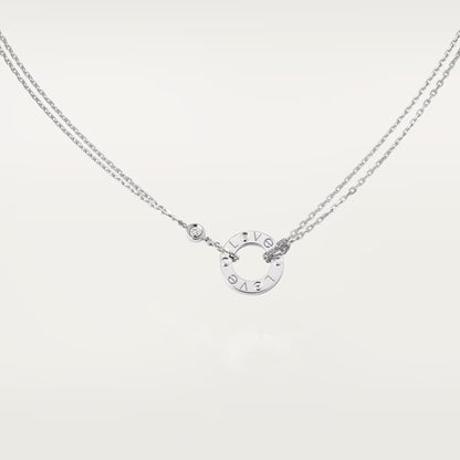 [⭐JeweliWhal]LOVE NECKLACE 16MM 2 DIAMONDS
