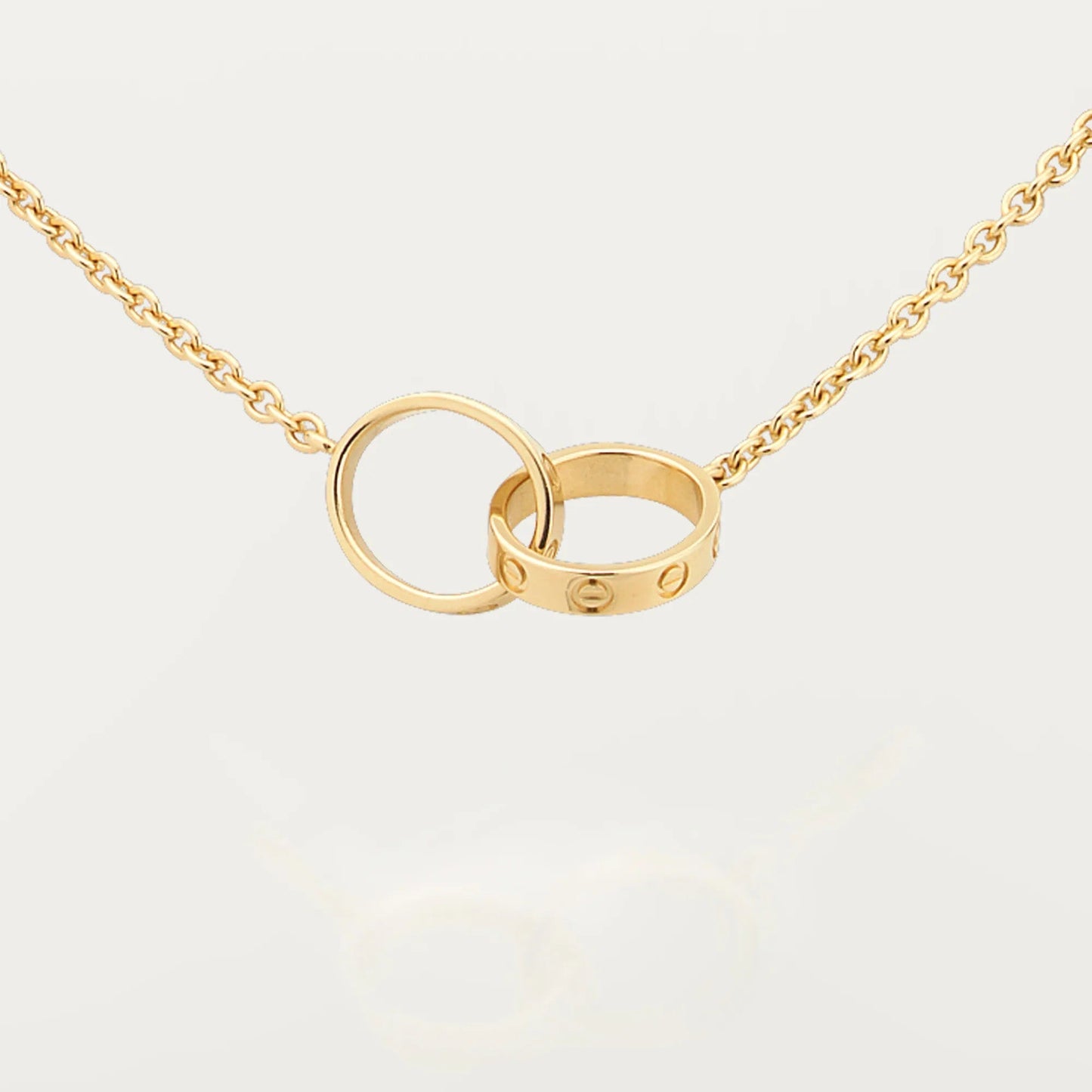 [⭐JeweliWhal]LOVE DOUBLE RING NECKLACE