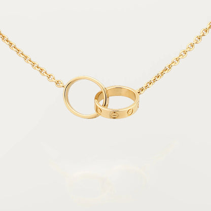 [⭐JeweliWhal]LOVE DOUBLE RING NECKLACE