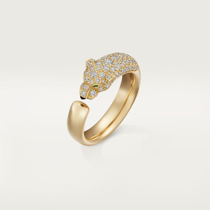 [⭐JeweliWhal]PANTHERE HALF DIAMOND SMALL RING