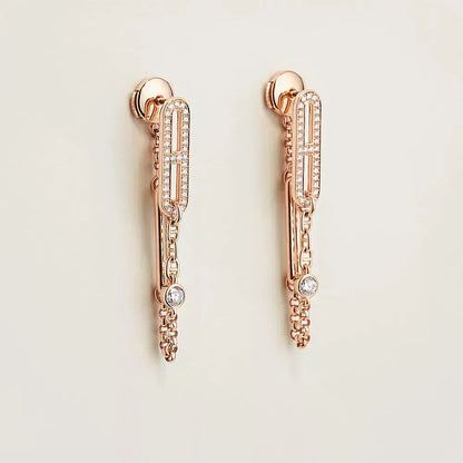 [⭐JeweliWhal]CHAINE CHAOS DIAMOND DROP EARRINGS