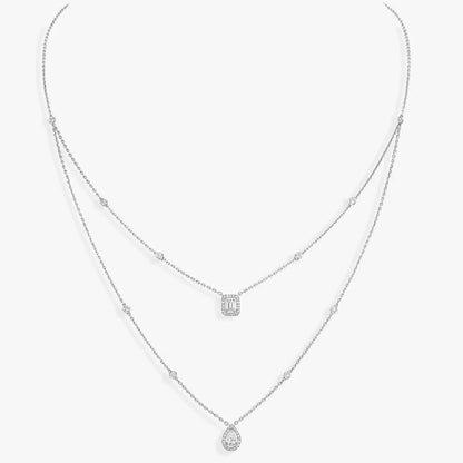 [⭐JeweliWhal]Diamond Necklace My Twin 2 Rows