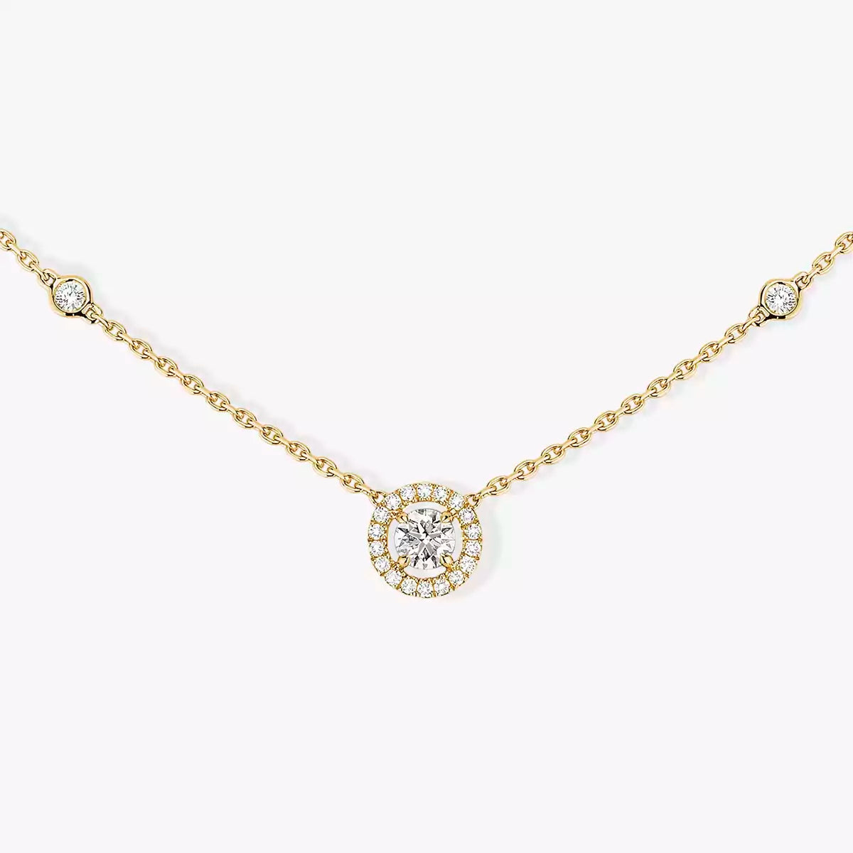 [⭐JeweliWhal]Diamond Necklace 0,20ct Brilliant Shape Joy