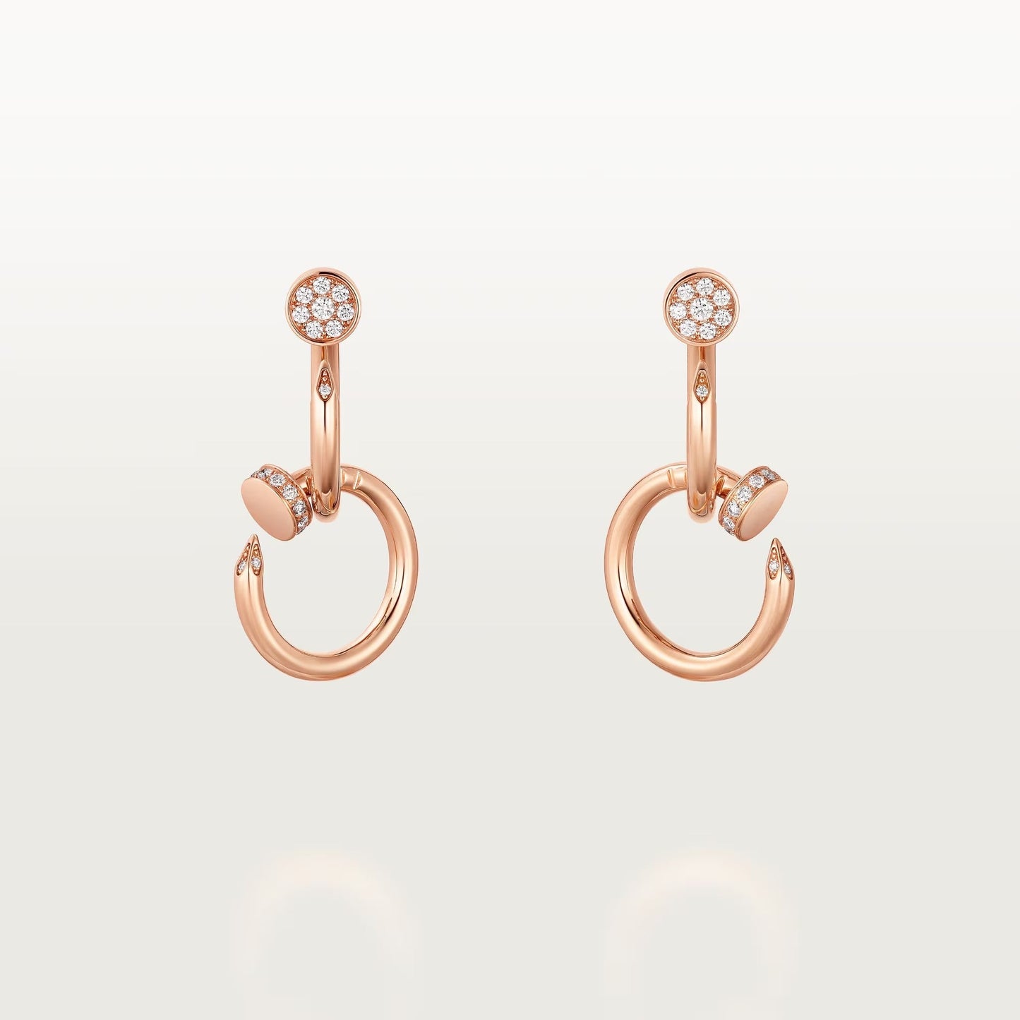 [⭐JeweliWhal]JUSTE HALF DIAMOND DOUBLE EARRINGS