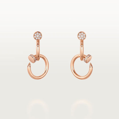 [⭐JeweliWhal]JUSTE HALF DIAMOND DOUBLE EARRINGS