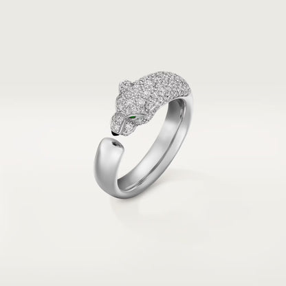 [⭐JeweliWhal]PANTHERE HALF DIAMOND SMALL RING