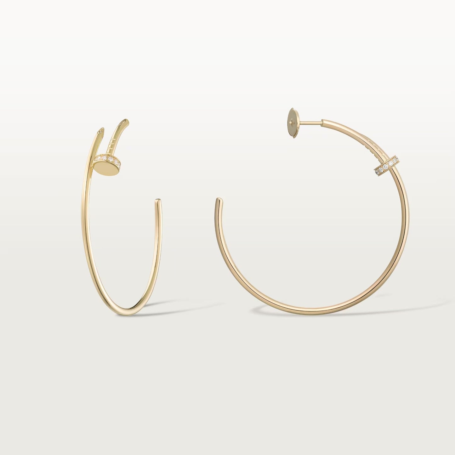 [⭐JeweliWhal]JUSTE HALF DIAMOND LARGE EARRINGS