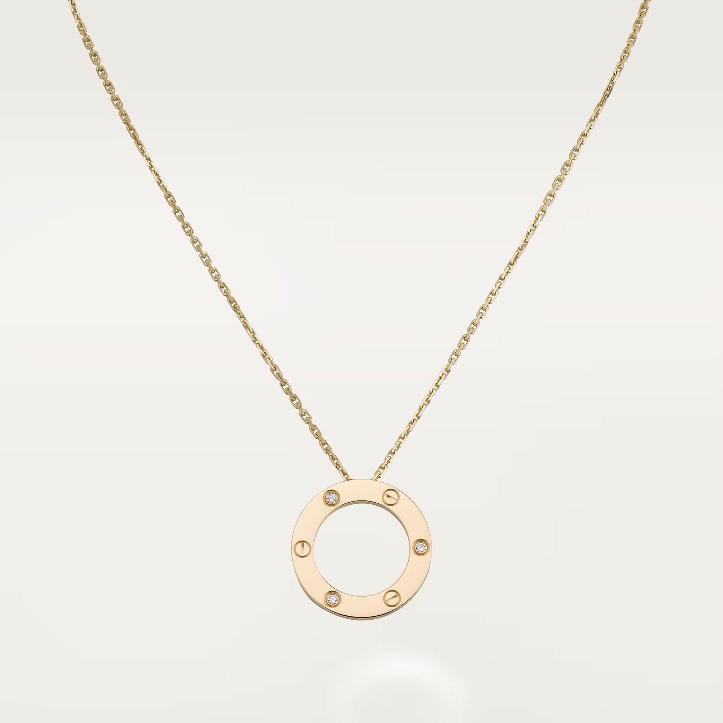 [⭐JeweliWhal]LOVE NECKLACE 16MM 3 DIAMONDS