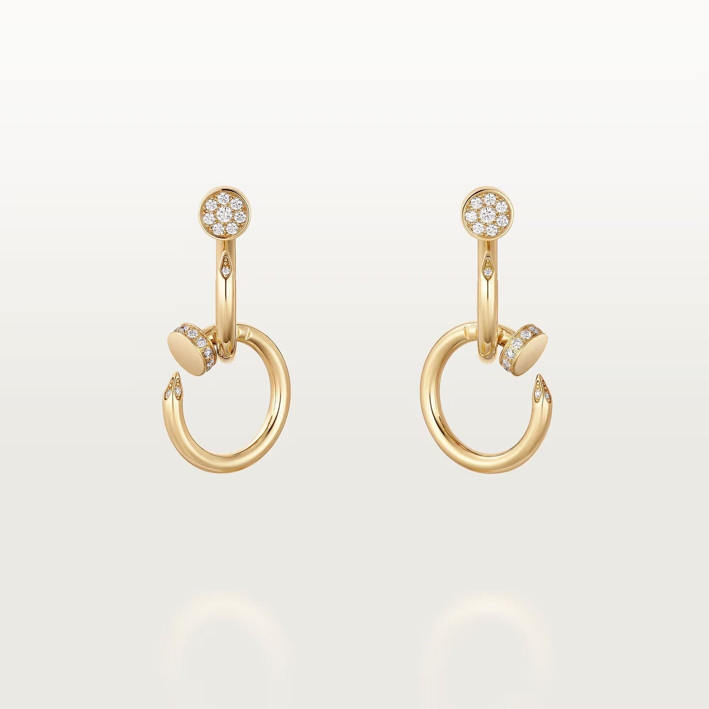 [⭐JeweliWhal]JUSTE HALF DIAMOND DOUBLE EARRINGS