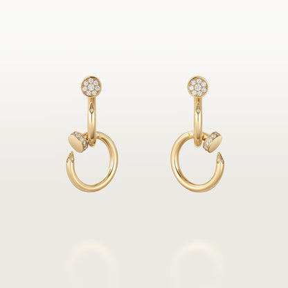 [⭐JeweliWhal]JUSTE HALF DIAMOND DOUBLE EARRINGS