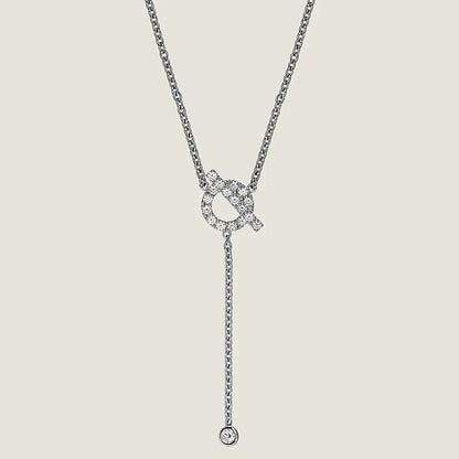 [⭐JeweliWhal]FINESSE SILVER DIAMOND NECKLACE