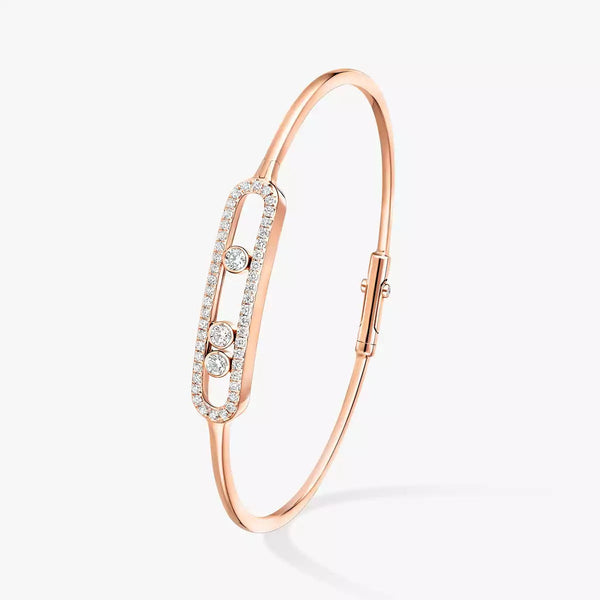 [⭐JeweliWhal]Move Pavé Diamond Bangle Bracelet M
