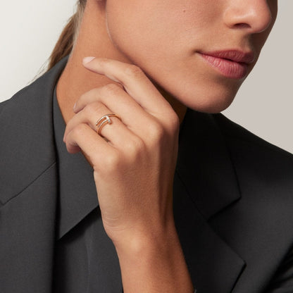 [⭐JeweliWhal]JUSTE 1.8MM HALF DIAMOND RING