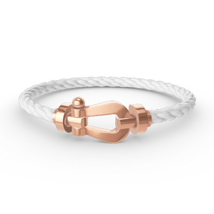 [⭐JeweliWhal]FORCE GROSSES HUFEISEN OHNE DIAMANT ARMBAND ROSÉGOLD
