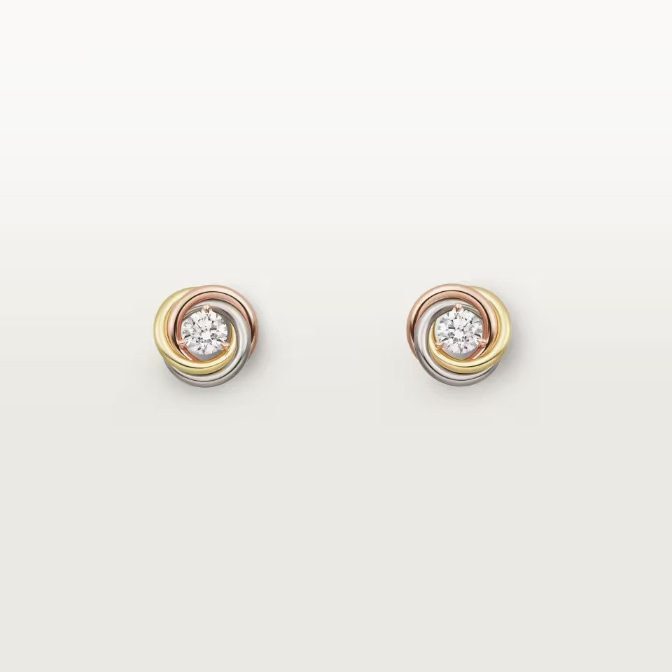[⭐JeweliWhal]TRINITY STUD DIAMOND EARRINGS