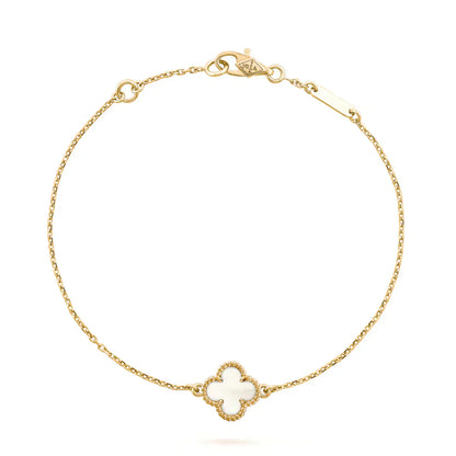 [⭐JeweliWhal]CLOVER WHITE MOP SINGLE FLOWER BRACELET