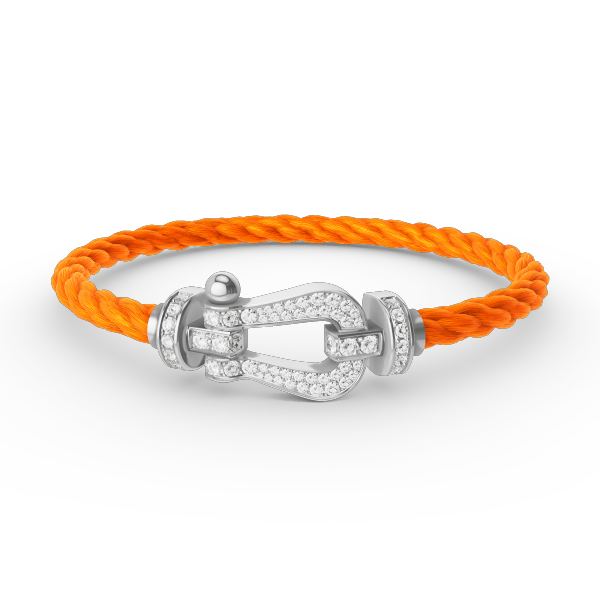 [⭐JeweliWhal]FORCE LARGE HORSESHOE FULL DIAMOND BRACELET SILVER