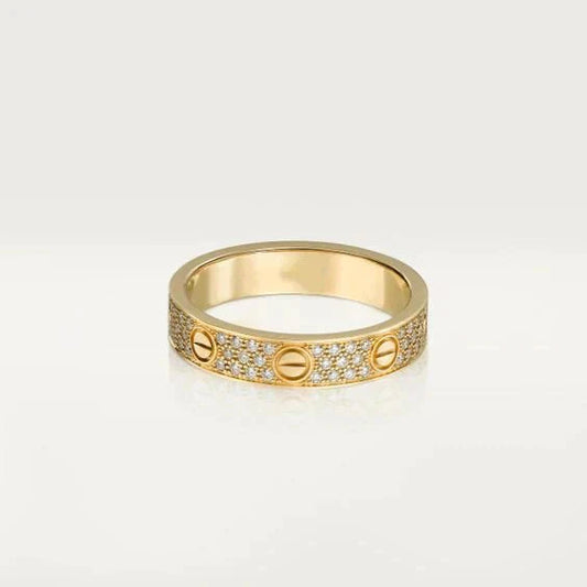[⭐JeweliWhal]LOVE RING 3.6MM DIAMOND PAVED
